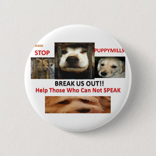 BREAK US OUT 6 CM ROUND BADGE (Front)