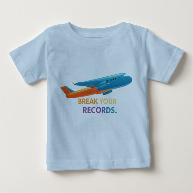 "Break Your Records" Baby T-Shirt (Front)