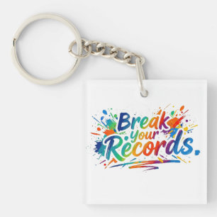 Break Your Records T-Shirt Key Ring