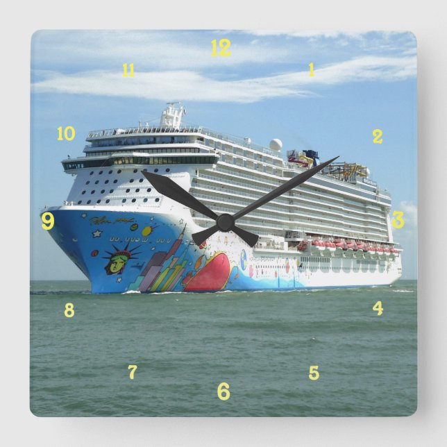 Breakaway Underway Square Wall Clock (Front)