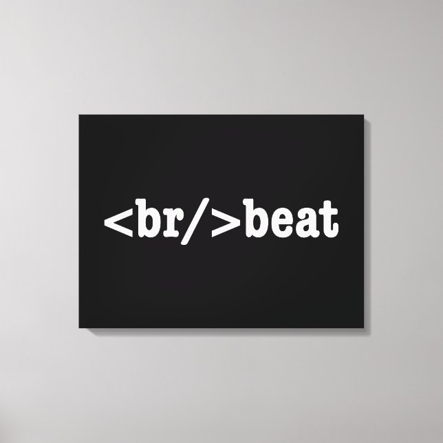 breakbeat HTML Code Canvas Print (Front)