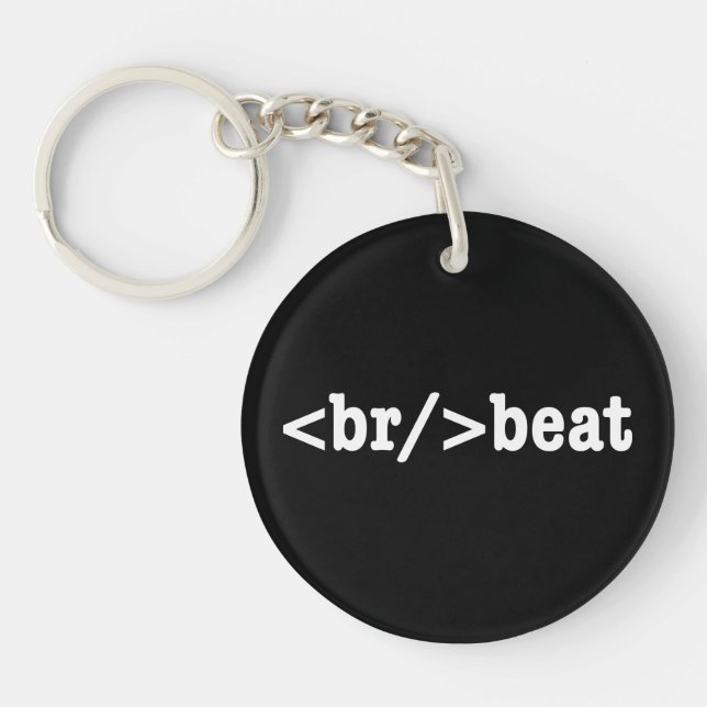 breakbeat HTML Code Key Ring (Front)