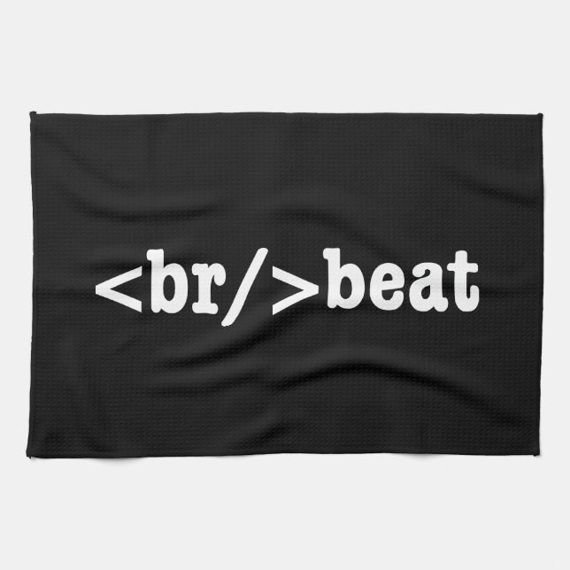 breakbeat HTML Code Tea Towel (Horizontal)