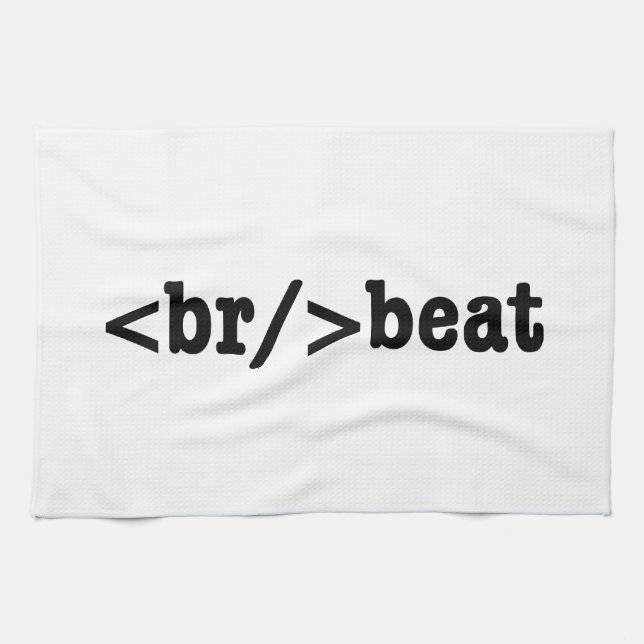 breakbeat HTML Code Tea Towel (Horizontal)