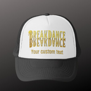 Breakdance black yellow trucker hat