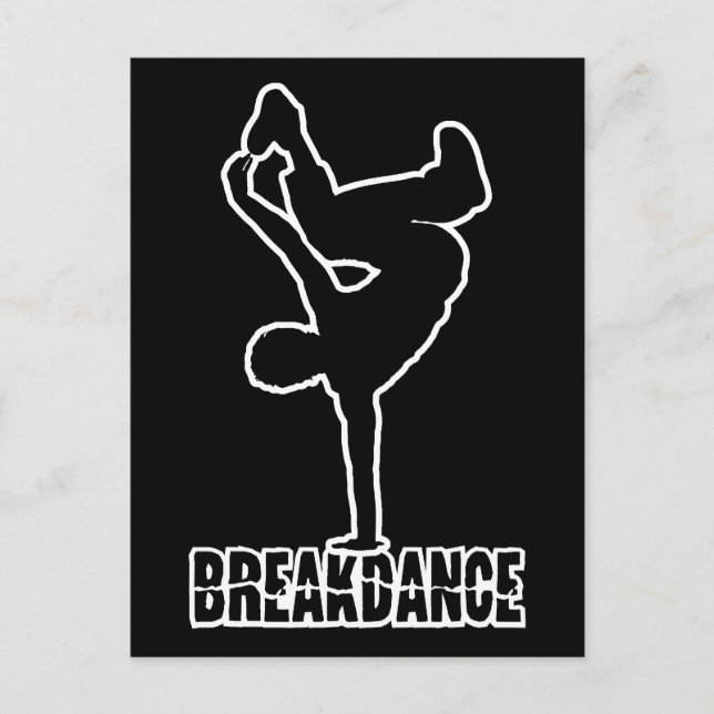 Breakdance custom colour postcard (Front)
