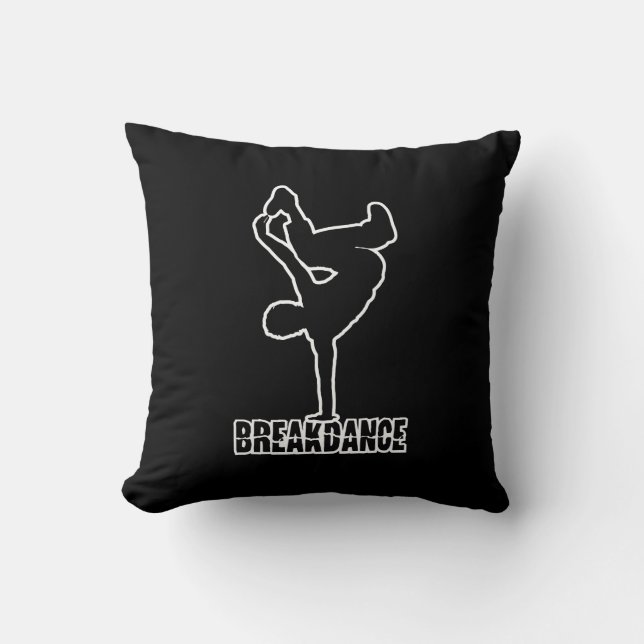 Breakdance custom colour throw pillow (Front)