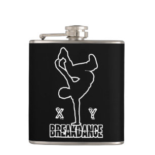 Breakdance custom monogram flask