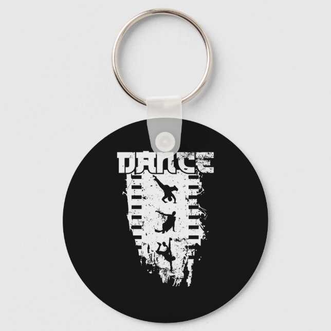 Breakdance Dance Hip-Hop und Funk Key Ring (Front)