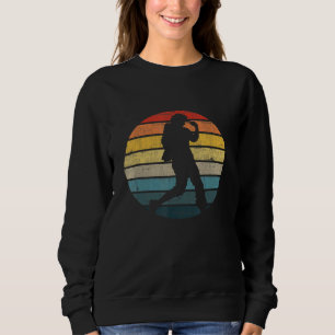 Breakdance Dancer Silhouette On A Distressed Retro Sweatshirt