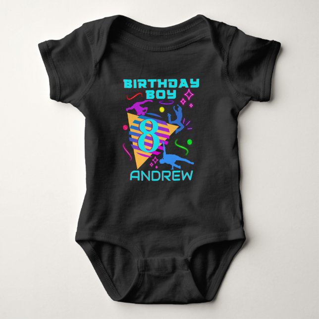 Breakdance Hip Hop Dance Birthday Boy Matching Baby Bodysuit (Front)