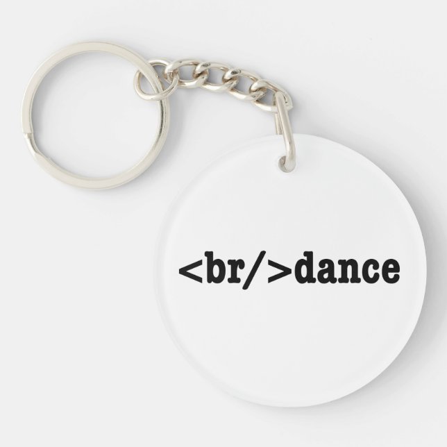breakdance HTML Code Key Ring (Front)