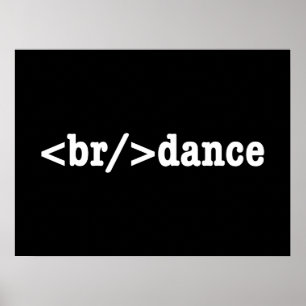 breakdance HTML Code Poster