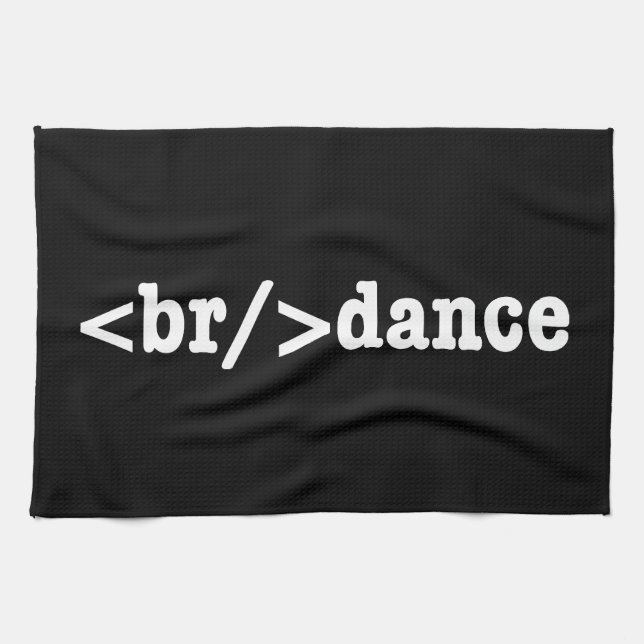 breakdance HTML Code Tea Towel (Horizontal)