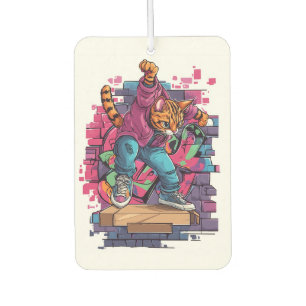 Breakdance Meow � Urban Graffiti Cat Dance Car Air Freshener