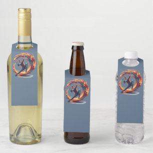 Breakdance Street Fire With Urban Energy  Bottle Tag