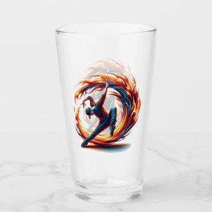 Breakdance Street Fire With Urban Energy Glass