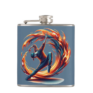 Breakdance Street Fire With Urban Energy Hip Flask