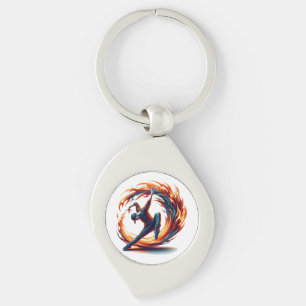 Breakdance Street Fire With Urban Energy  Key Ring