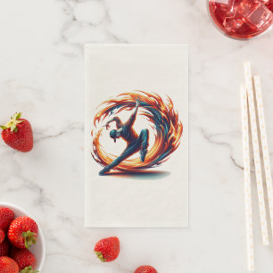 Breakdance Street Fire With Urban Energy Napkin