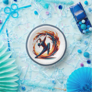 Breakdance Street Fire With Urban Energy Paper Plate