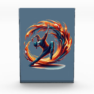 Breakdance Street Fire With Urban Energy Photo Block