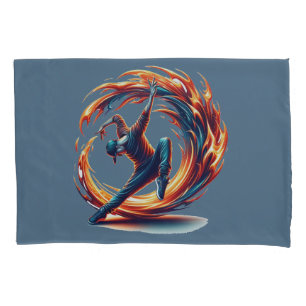 Breakdance Street Fire With Urban Energy  Pillowcase