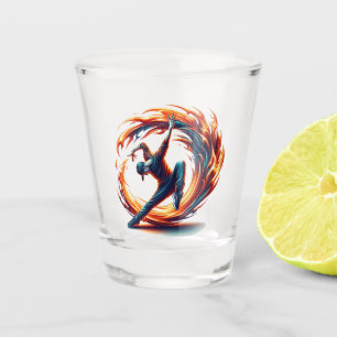 Breakdance Street Fire With Urban Energy Shot Glass