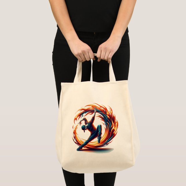 Breakdance Street Fire With Urban Energy  Tote Bag (Front (Product))
