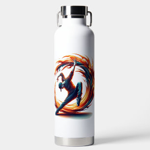Breakdance Street Fire With Urban Energy Water Bottle