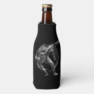 Breakdance Urban Style Monochrome Motion Art Bottle Cooler