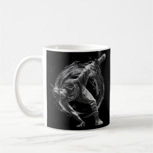 Breakdance Urban Style Monochrome Motion Art  Coffee Mug