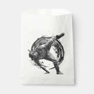 Breakdance Urban Style Monochrome Motion Art  Favour Bag
