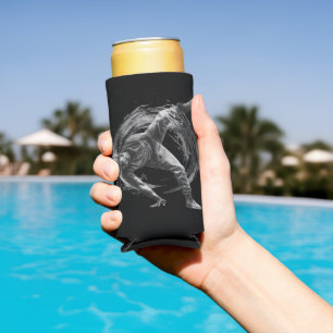 Breakdance Urban Style Monochrome Motion Art Seltzer Can Cooler