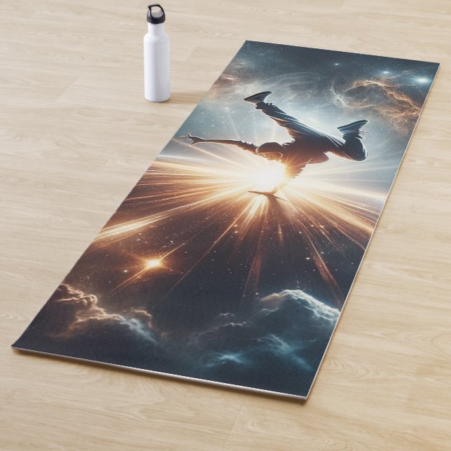 Breakdancer in action, Ai, Action in the Galaxy Yoga Mat (In Situ)