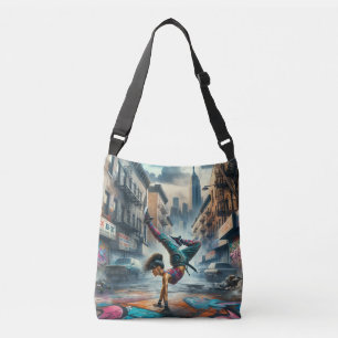 Breakdancer Women in action New York silhouette Crossbody Bag