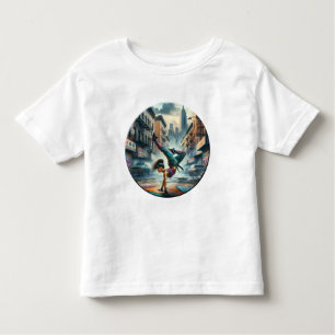 Breakdancer Women in action New York silhouette Toddler T-Shirt