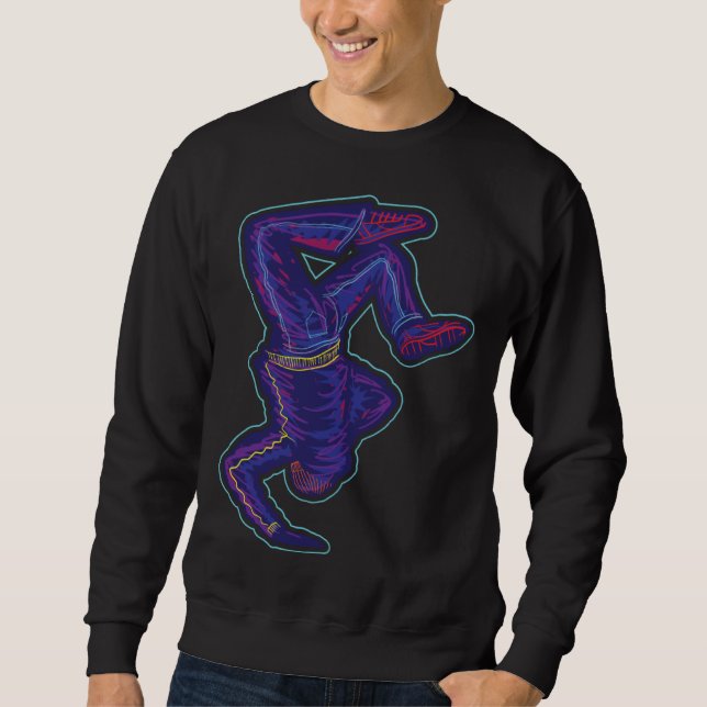 Breakdancing B Boy Hip Hop Dancer Sweatshirt (Front)