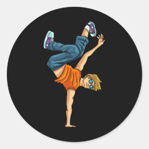 Breakdancing Breakdance Shirt Break Hiphop Hip Dan Classic Round Sticker
