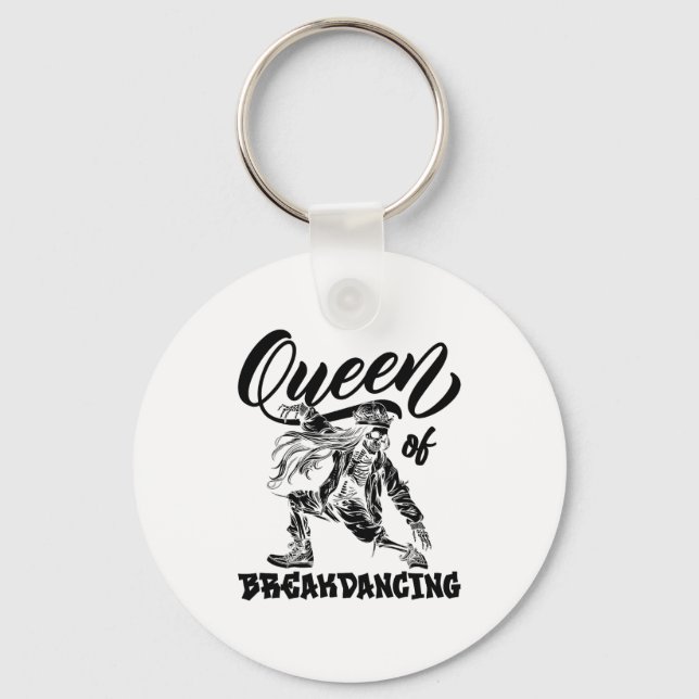 Breakdancing Breakdancer Bboy Dancing Queen Of Bre Key Ring (Front)