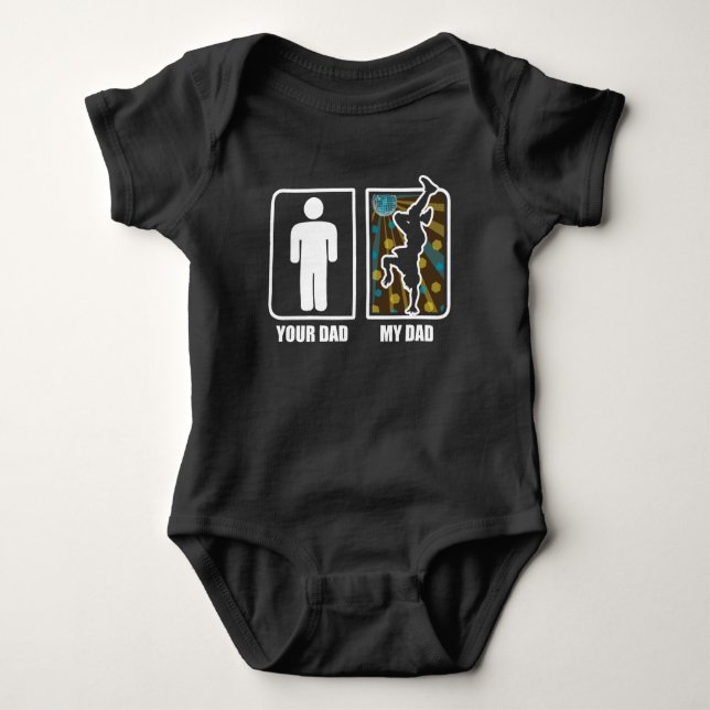 Breakdancing Dad Baby Bodysuit (Front)