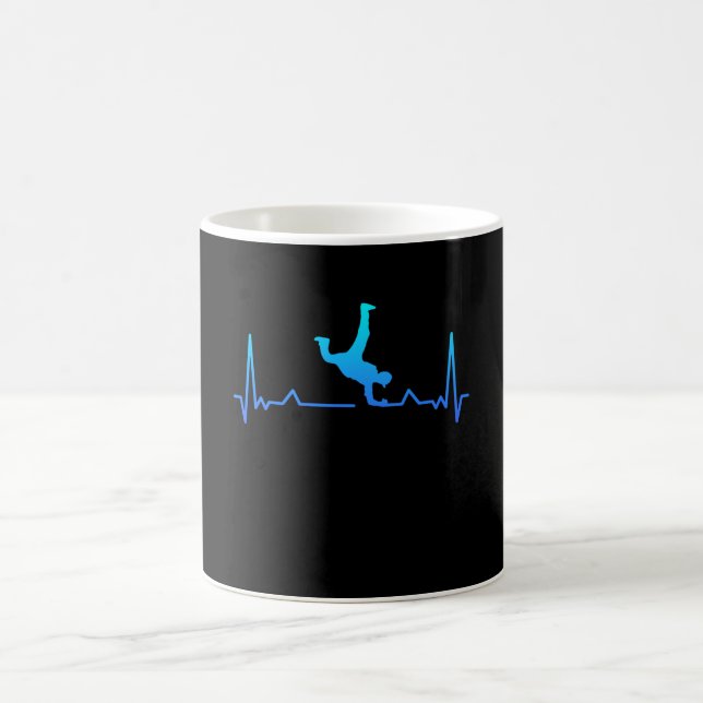 Breakdancing Heartbeat Gift Dancer Boys Coffee Mug (Center)