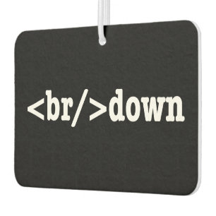 breakdown HTML Code Car Air Freshener