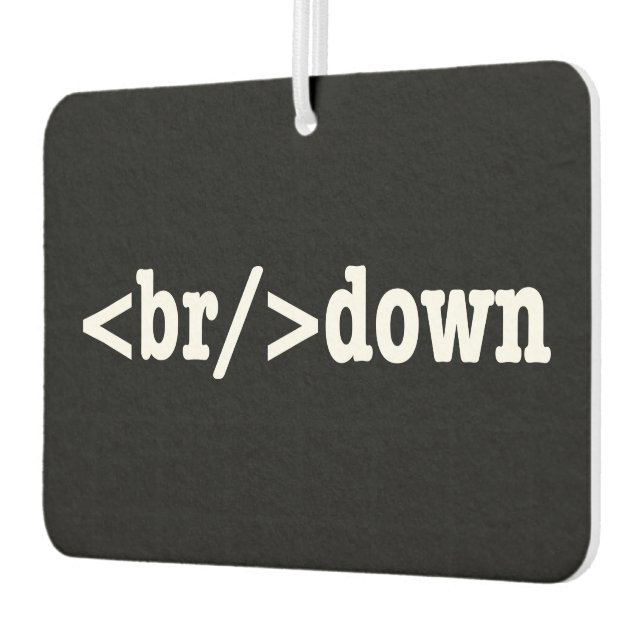 breakdown HTML Code Car Air Freshener (Left)