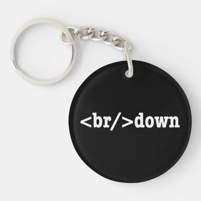 breakdown HTML Code Key Ring (Front)
