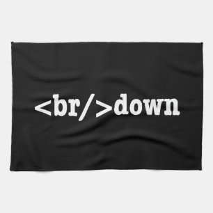 breakdown HTML Code Tea Towel