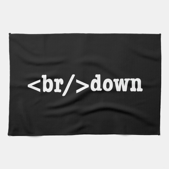 breakdown HTML Code Tea Towel (Horizontal)