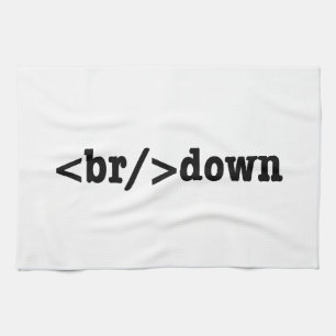 breakdown HTML Code Tea Towel
