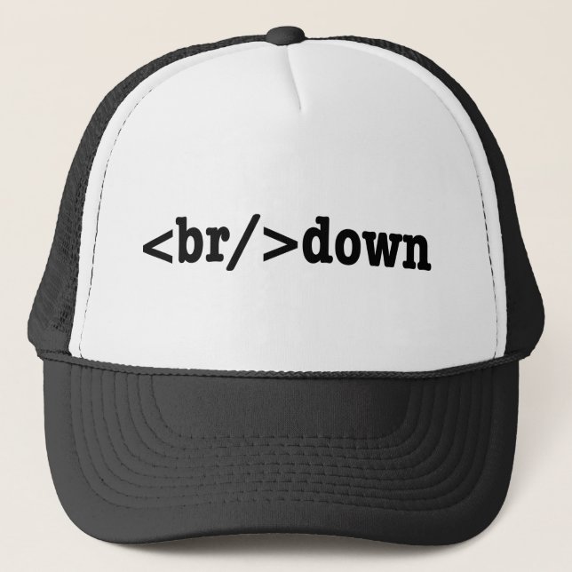 breakdown HTML Code Trucker Hat (Front)