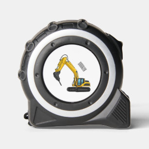 Breaker excavator cartoon illustration 1